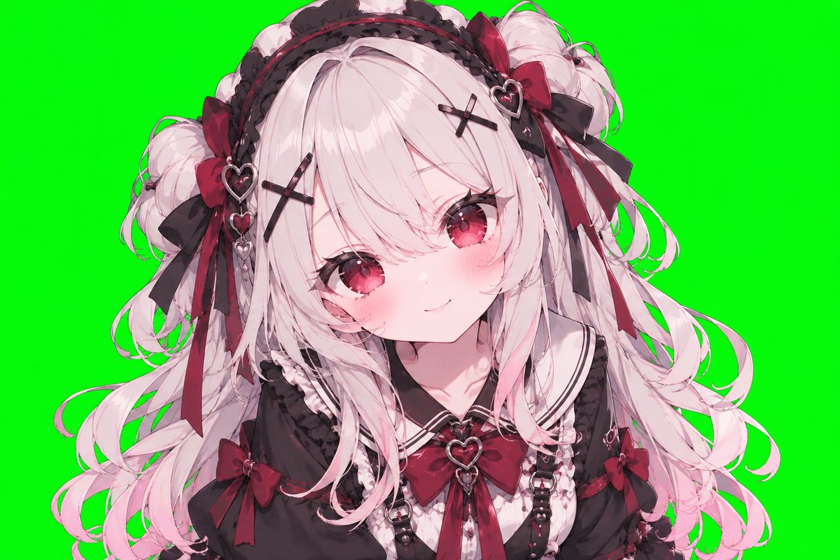 Profile / Avatar - Anime Girl on Green Screen - Image 1