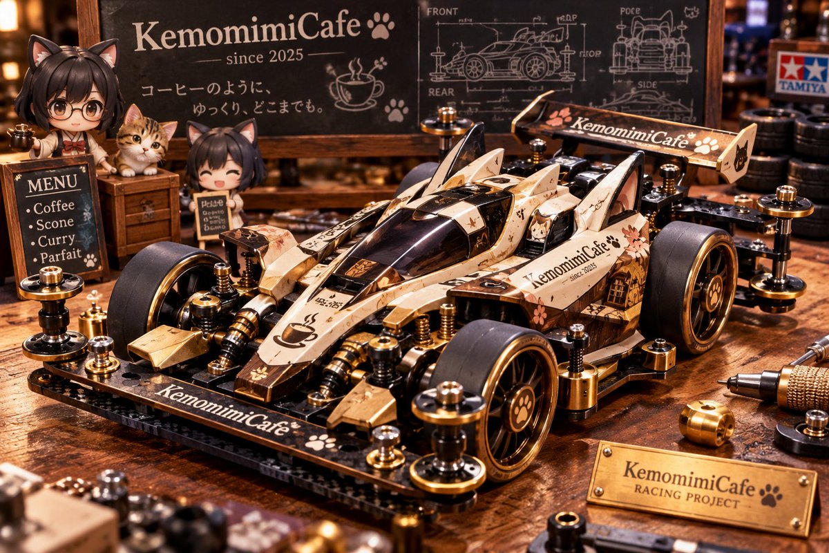 Кастомизированный мини-автомобиль 4WD KemomimiCafe