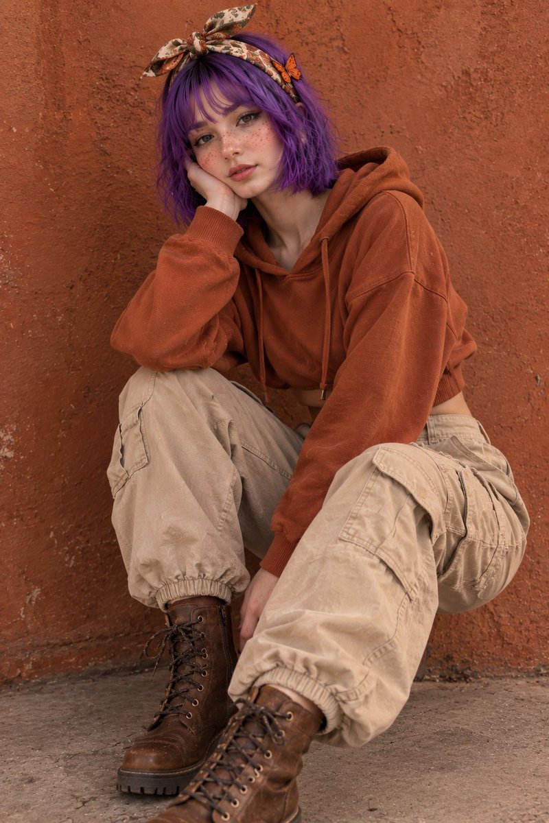 Profile / Avatar - GPT Image 2 Purple Hair Fashion Portrait Prompt