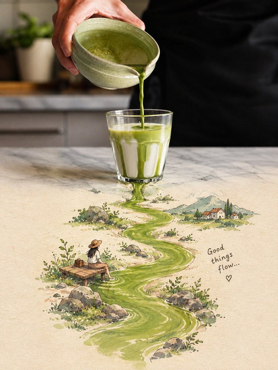 Social Media Post - Surreal food illustration transformation prompt