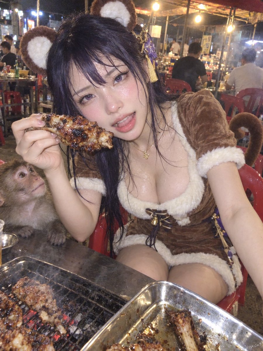 Social Media Post - Monkey Cosplay BBQ Night Selfie - Image 1