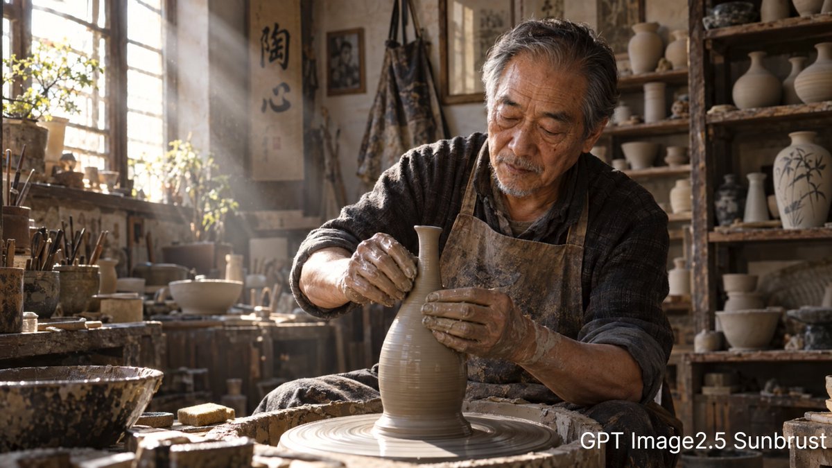 Social Media Post - Elderly Asian Ceramic Artist Portrait - Image 1