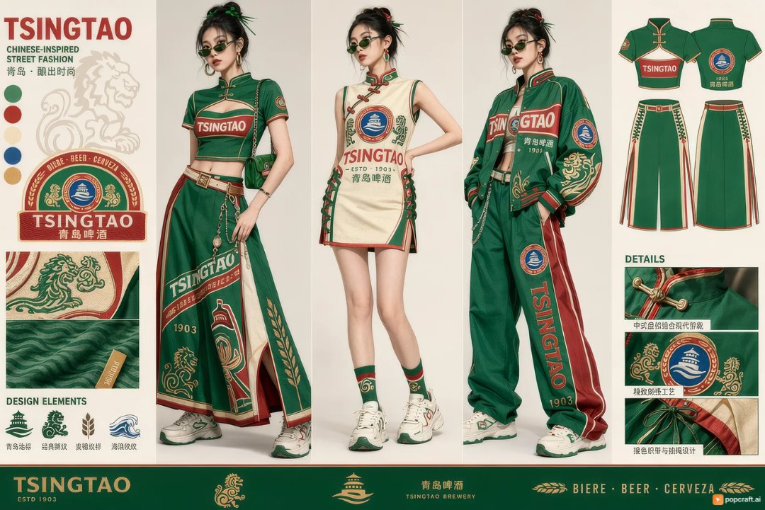 Product Marketing - Cool Style Women's Clothing Inspired by Tsingtao Beer - Image 1