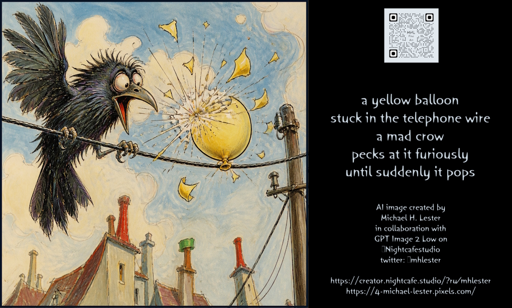 Comic / Storyboard - Mad Crow Popping Yellow Balloon - Image 1