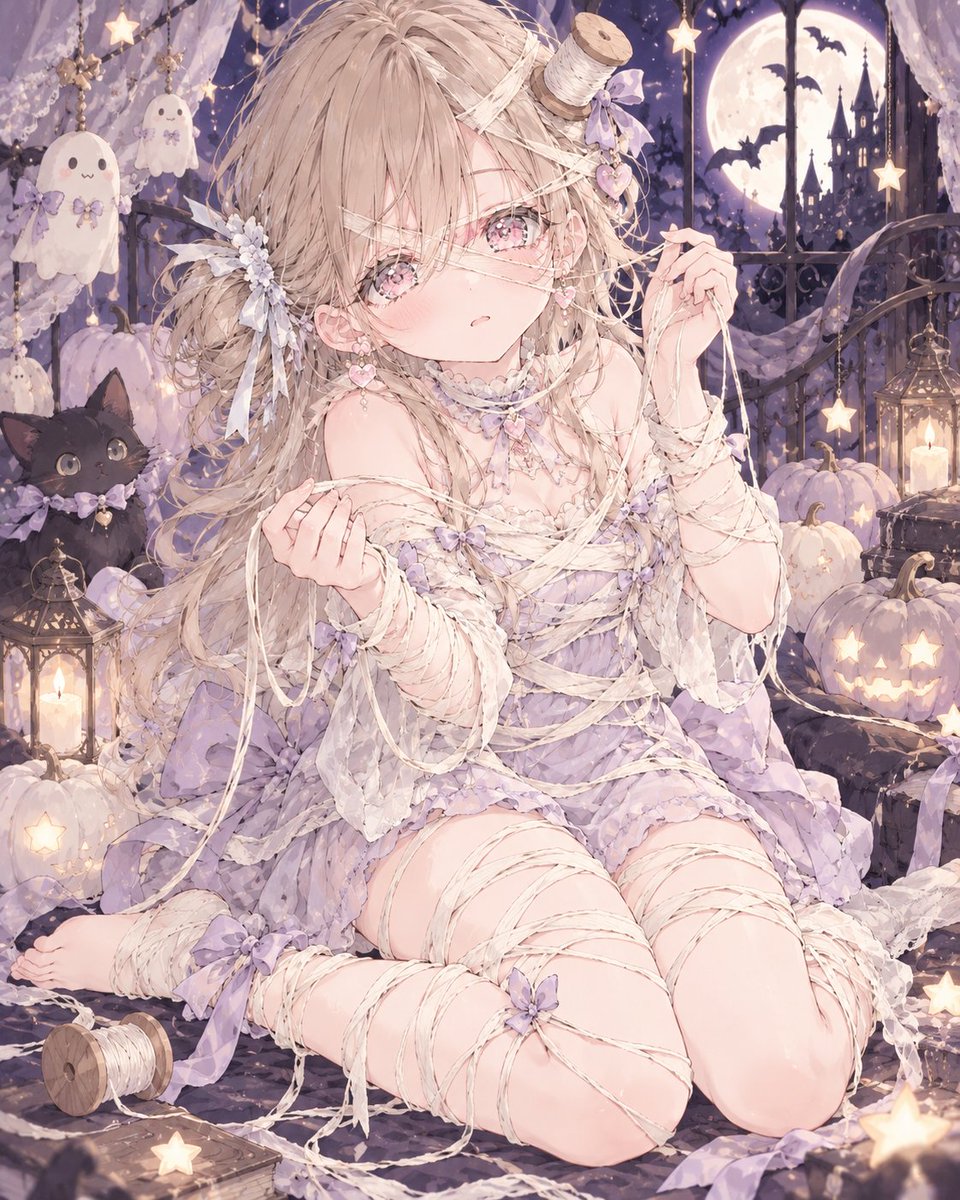 Social Media Post - Mummified Anime Girl Costume Prompt
