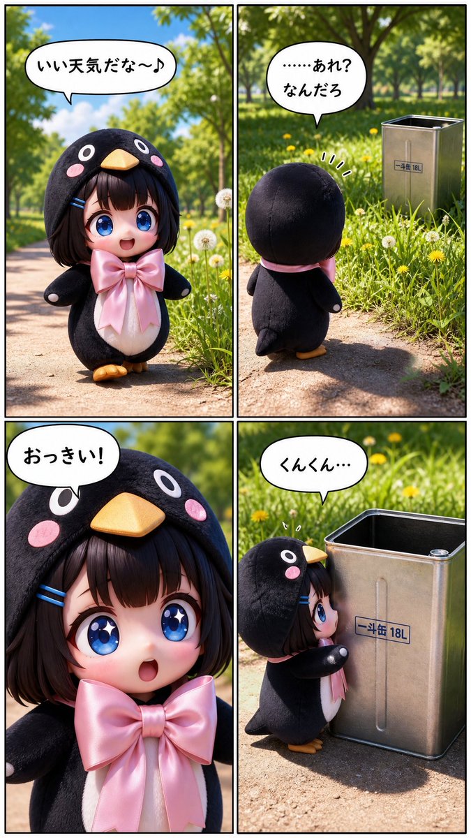 Comic / Storyboard - Cute Penguin Girl Comic Strip - Image 1
