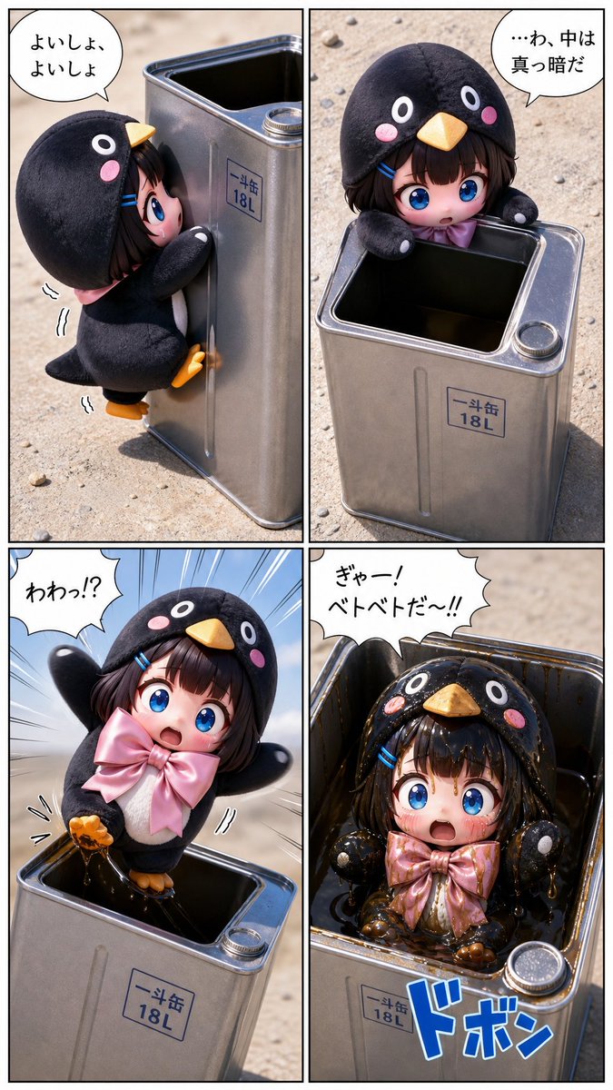 Comic / Storyboard - Cute Penguin Girl Comic Strip - Image 2