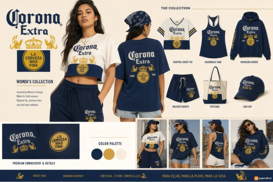 Product Marketing - Corona Brand Fashion Concept Board - Image 1
