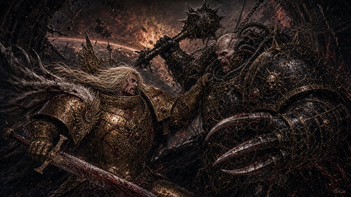 YouTube Thumbnail - Horus Heresy Final Duel Scene - Image 1
