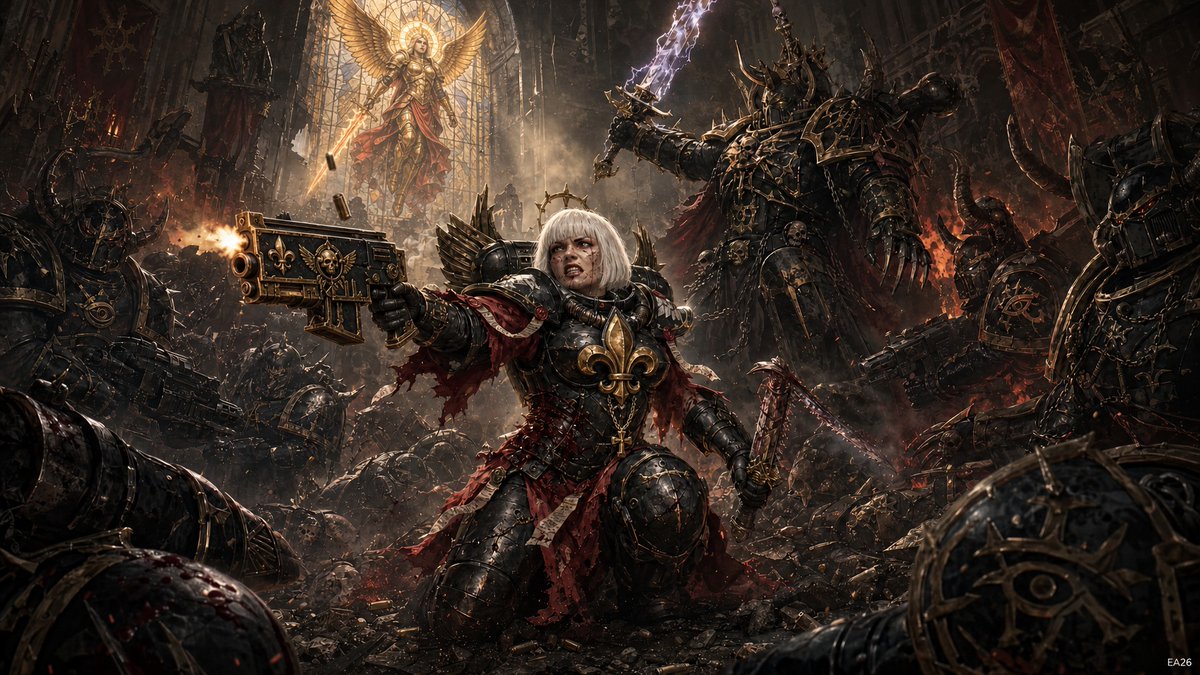 YouTube Thumbnail - Sister of Battle Rising - Image 1