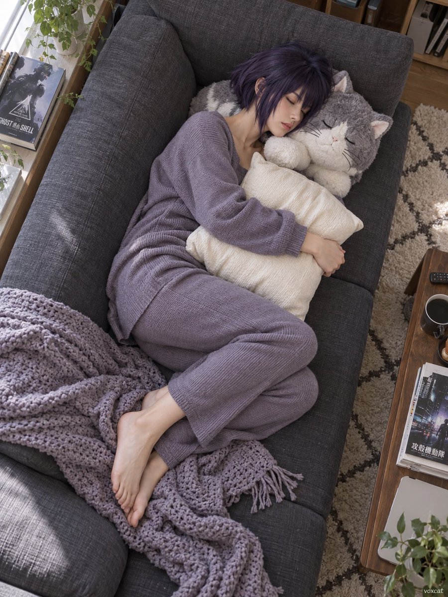Profile / Avatar - Overhead Shot of Person Sleeping on Sofa - Image 3