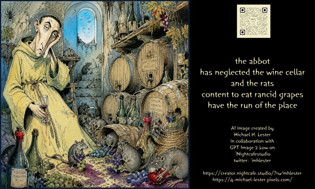 Infographic / Edu Visual - Haiku About Neglected Wine Cellar - Image 1