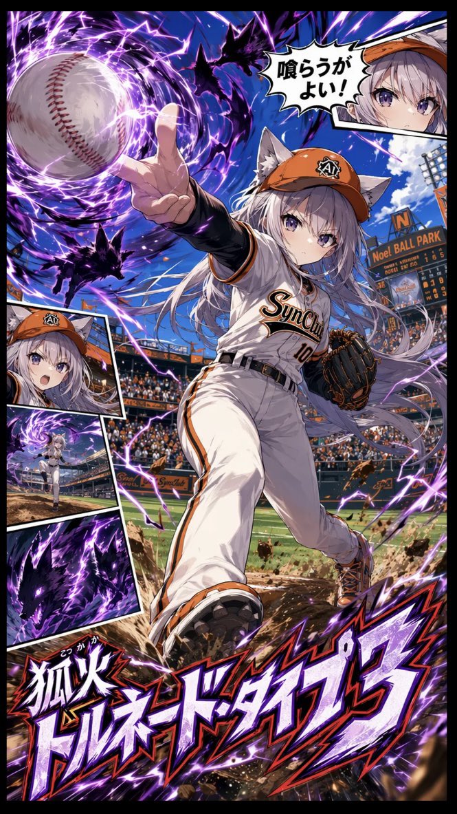 Comic / Storyboard - Anime Girl Pitching Baseball - Image 1