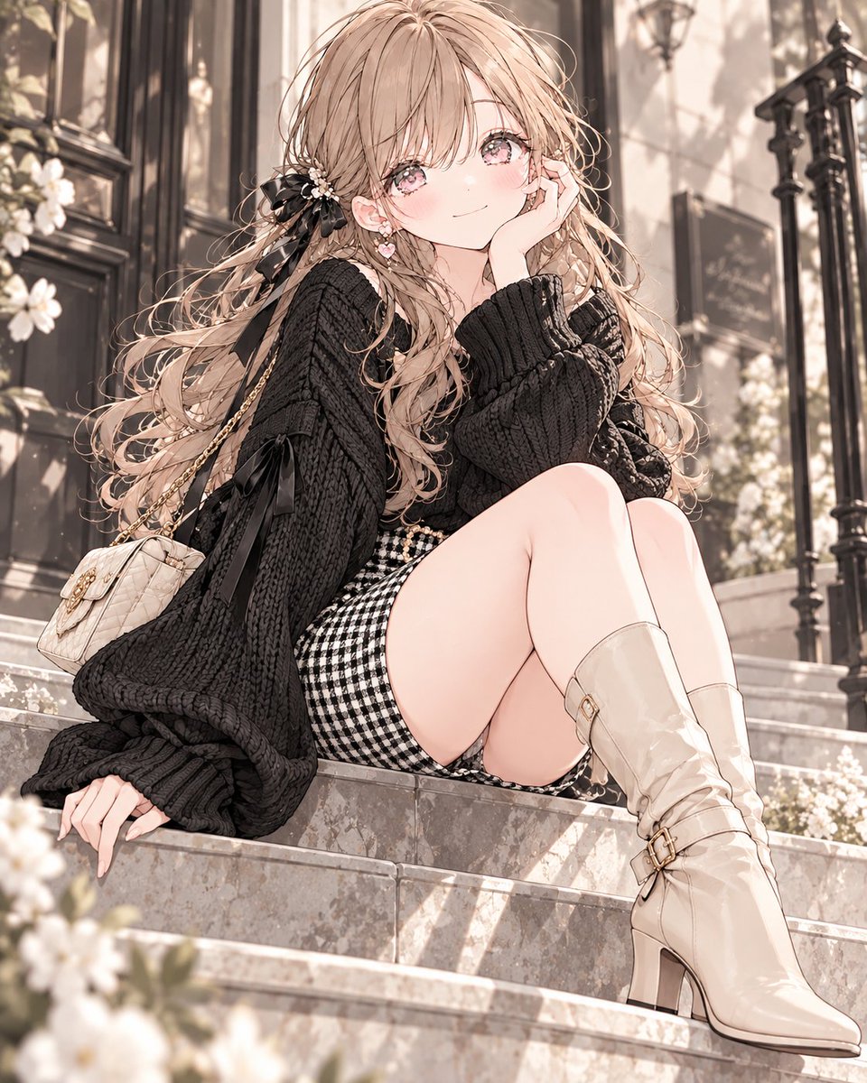 Profile / Avatar - Monochrome Elegant Autumn Outfit - Image 1