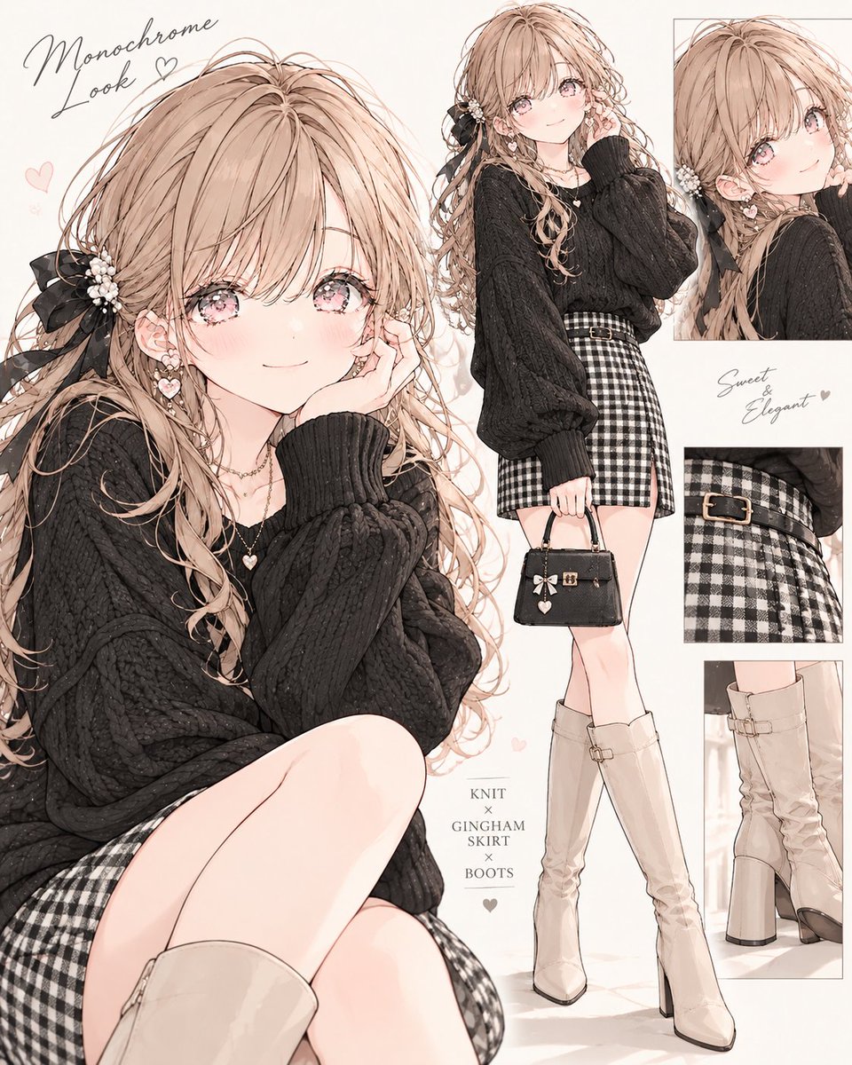 Profile / Avatar - Monochrome Elegant Autumn Outfit - Image 2