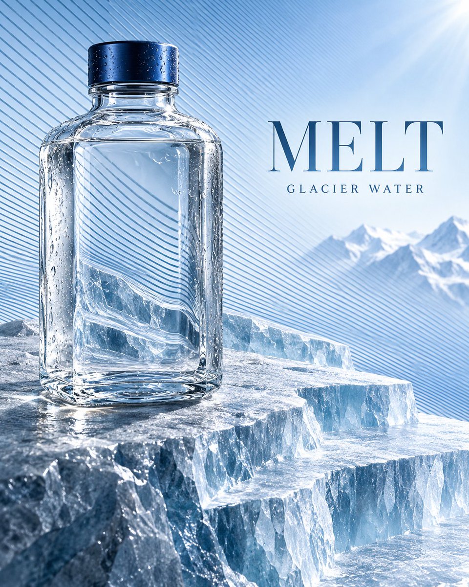 Product Marketing - Mineral Water Contour Refraction Poster - Image 3