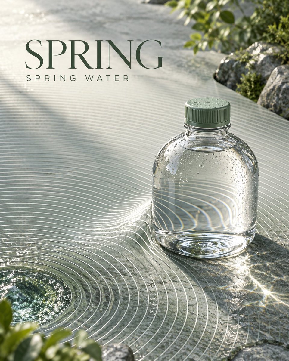 Product Marketing - Mineral Water Contour Refraction Poster - Image 2