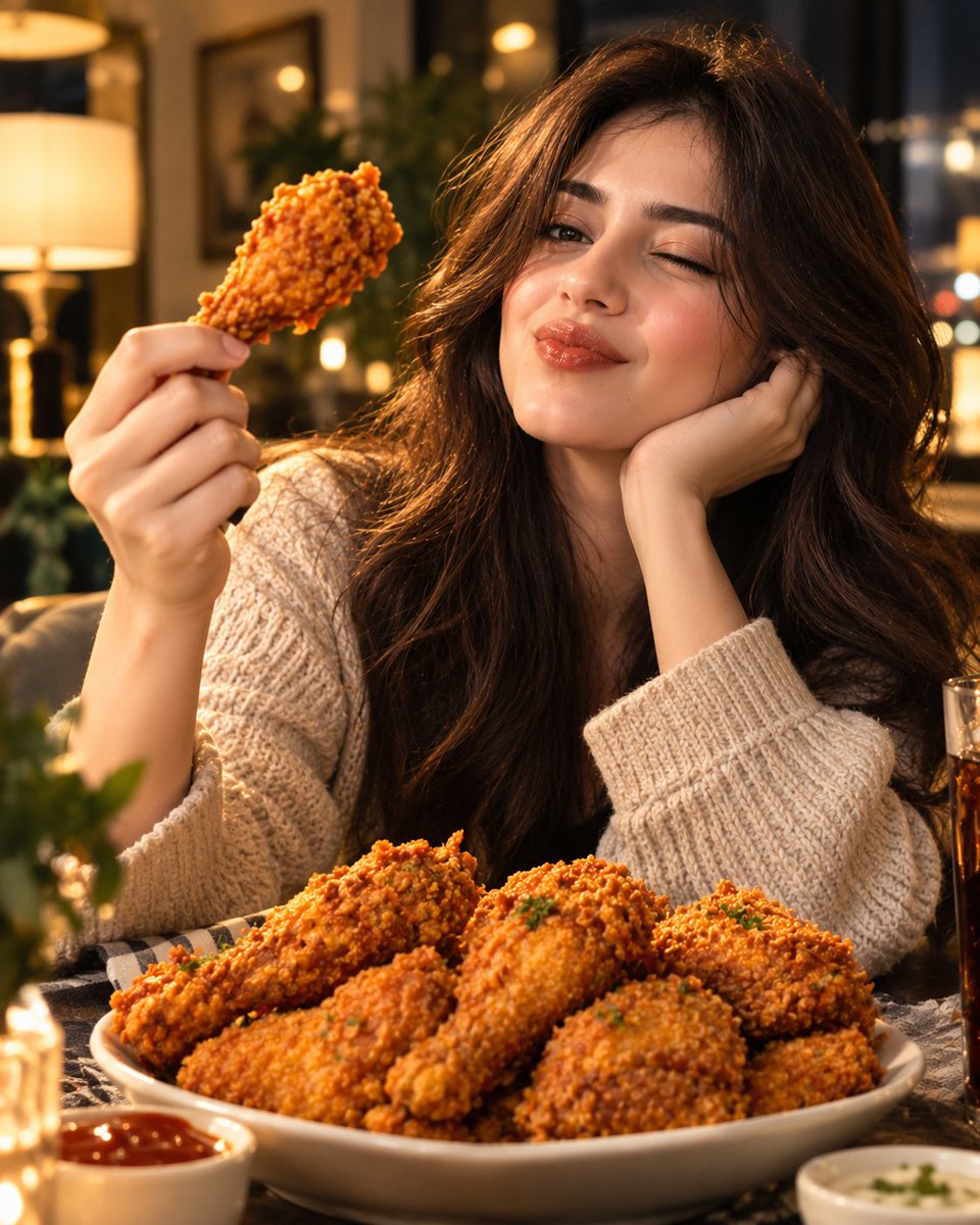YouTube Thumbnail - Cinematic Fried Chicken Food Advertisement - Image 1