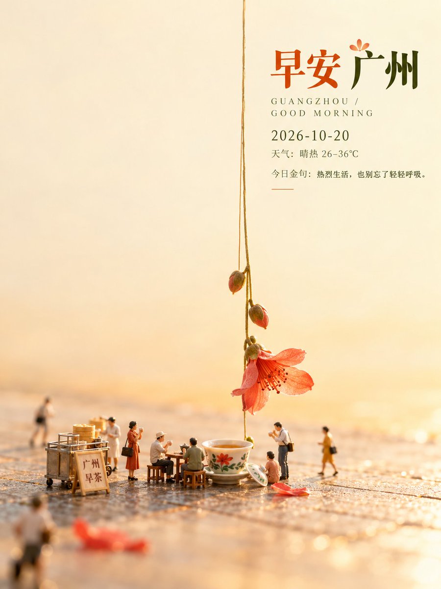 Social Media Post - Hangzhou Good Morning Miniature Tea Scene - Image 3