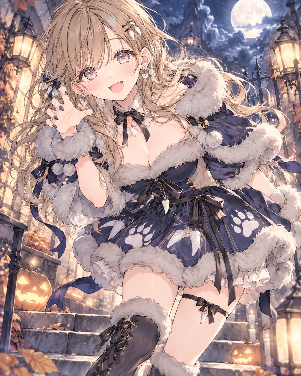 Social Media Post - Halloween Wolf Dress Girl - Image 1