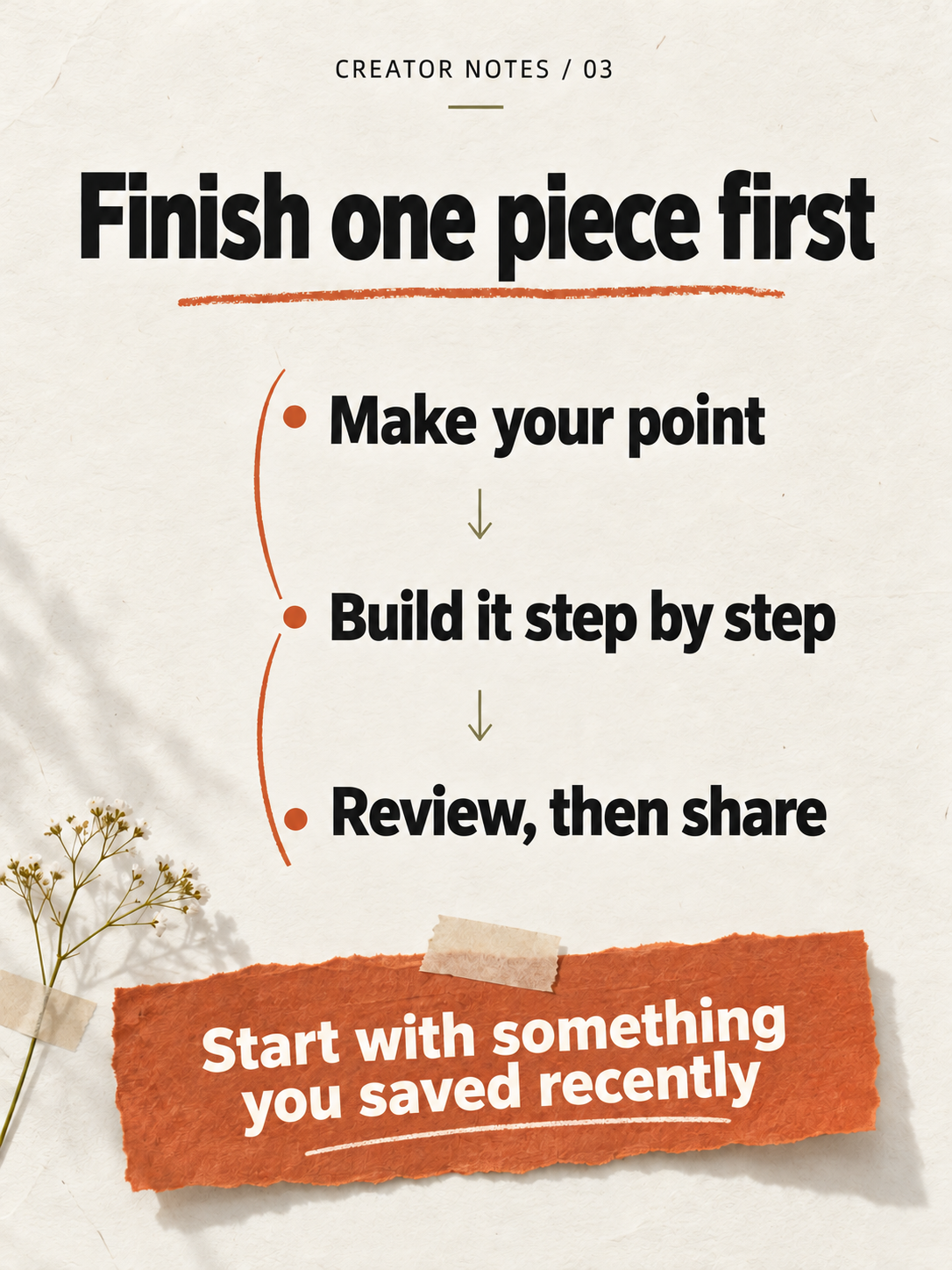 Image 3 · Finish one complete post first