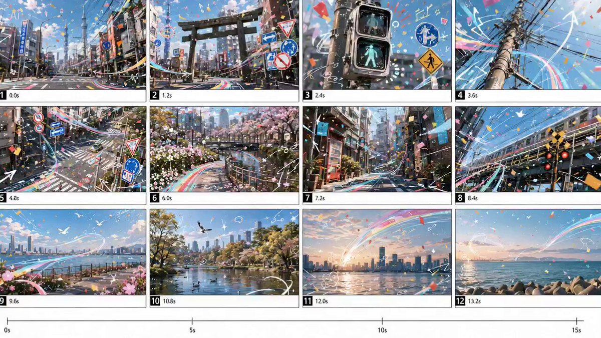 充满动态 VFX 的电影感东京城市蒙太奇